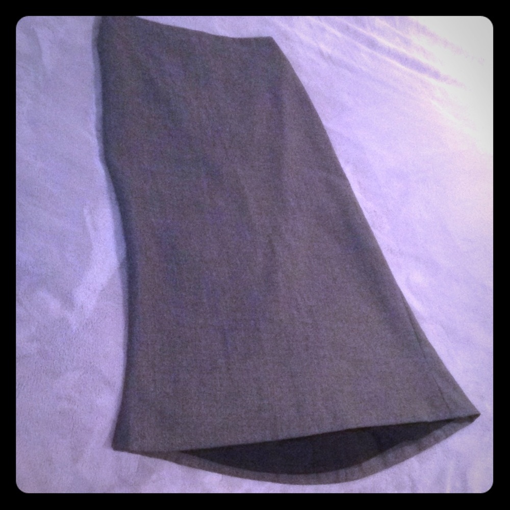 Vintage Charcoal Gray Pencil Skirt